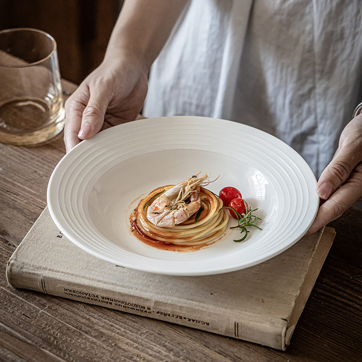 Ceramic Plate Japanese Style Premium Feel White Plate Home Plate Plate Tableware Plate Bowl Wholesale Plate Dish