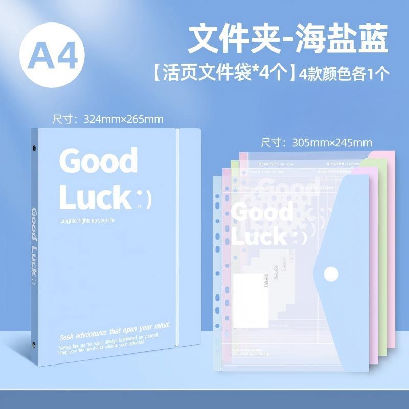 办公收纳整理活页文件夹a4加厚透明资料袋学习资料试卷收纳册批发