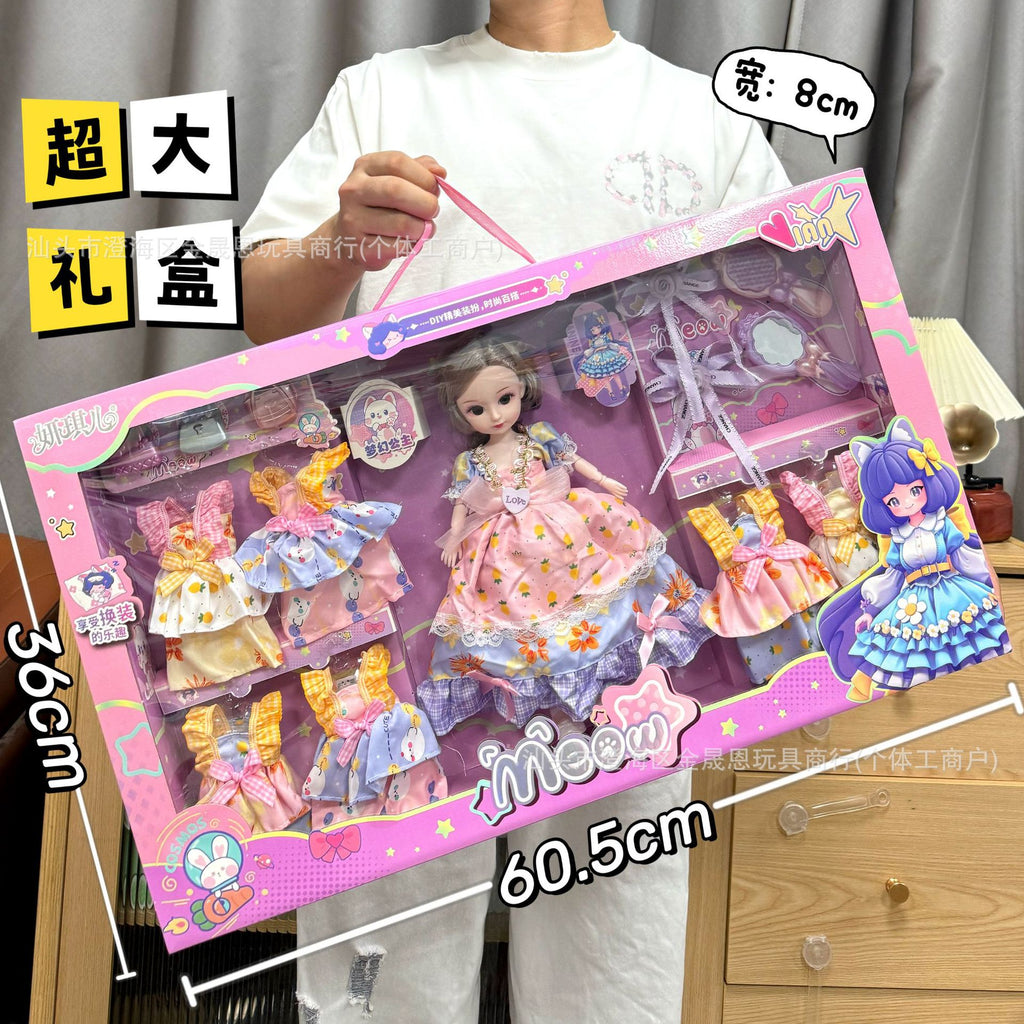 批发巴比洋娃娃礼盒套装仿真公主女孩儿童玩具机构招生礼物包邮