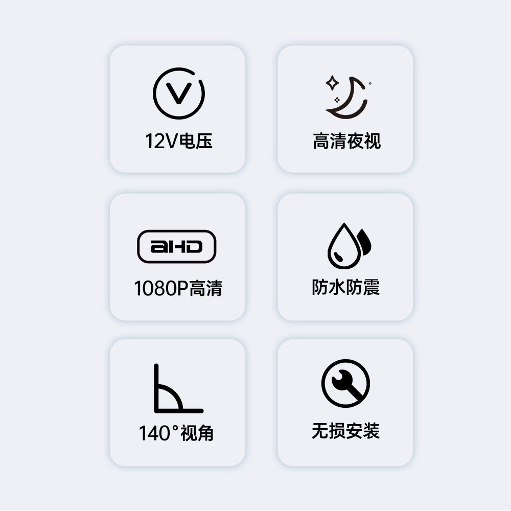 行车记录仪4芯AHD1080P流媒体后拉摄像头 后镜头哨兵全景记录仪