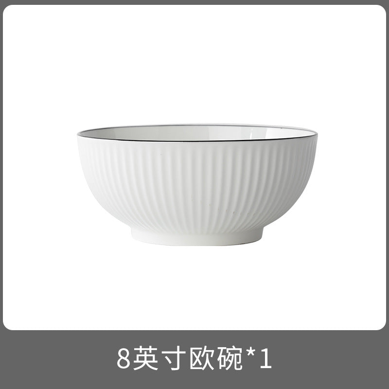 釉下彩碗碟套装家用纯白轻奢高级感陶瓷餐具碗盘碗筷碗具2026新款
