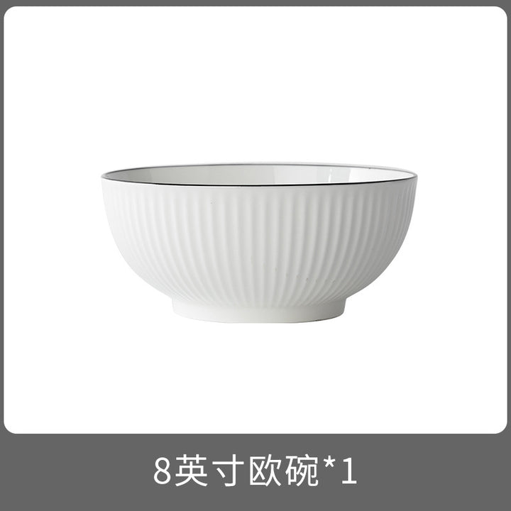 釉下彩碗碟套装家用纯白轻奢高级感陶瓷餐具碗盘碗筷碗具2026新款