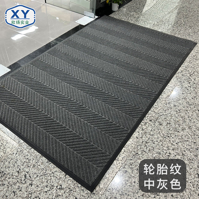 厂家直供商用迎宾轮胎纹地垫吸水防尘防滑室外入户脚垫可加印logo