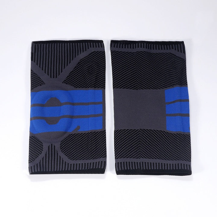 针织减震记忆弹簧护膝厂家批发运动篮球跑步骑行支撑硅胶护膝通气