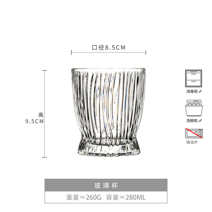 Creative Light Luxury Nordic Glass Cup Transparent Cup Coffee Cup Premium Design Home Water Cup
