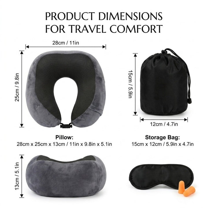 U Memory Foam Neck Pillow Travel Neck Pillow Portable U