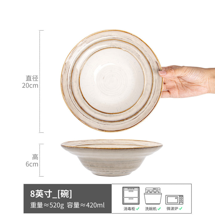 Bowl & Plate Set Ceramic Plate Tableware Wholesale Plate Home Bowl Premium Feel Cup Bowl Bowl