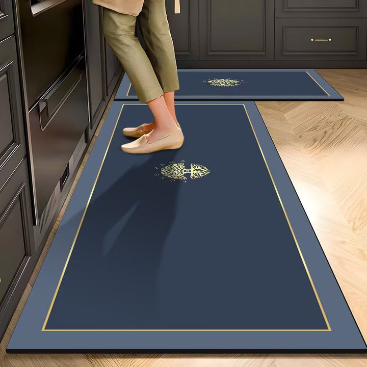Kitchen Floor Mat Set 2 in 1 Door Mat Non-Slip Home Floor Rug