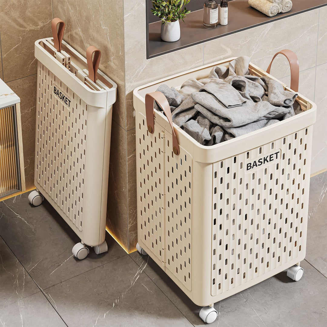 Large Capacity Foldable Laundry Basket – Collapsible Clothes Hamper for Bathroom