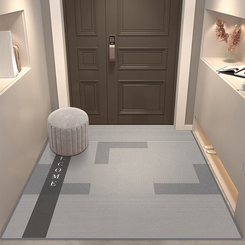 pvc Entryway Door Mat Leather Foot Mat Light Luxury Living Room Thickened Non Slip Entryway Carpet