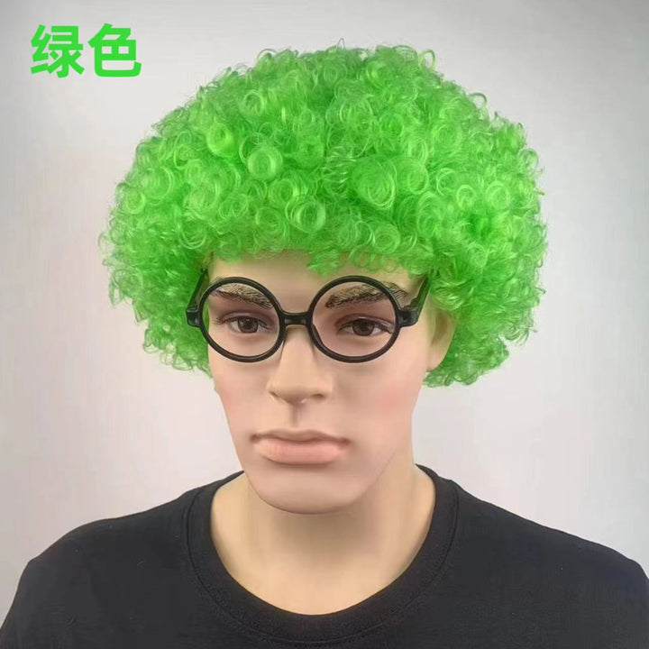 爆炸头假发搞怪小丑头套演出搞笑道具彩色假发套幼儿园表演区材料