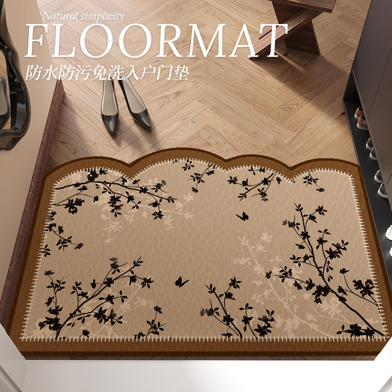 French Vintage Floor Mat Entryway Door Mat pvc Stain Resistant Non Slip Premium Quality