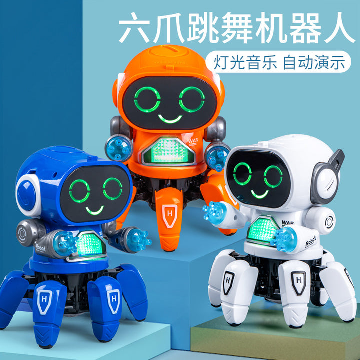 Electric Dancing Six-Claw Robot Toy – Smart Light & Sound Effects Kids Toy