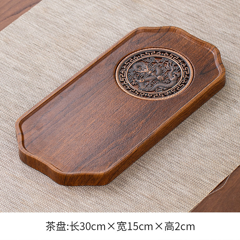 茶盘家用茶台密胺托盘小型干泡盘简约日式轻奢沥水储盘茶海套装