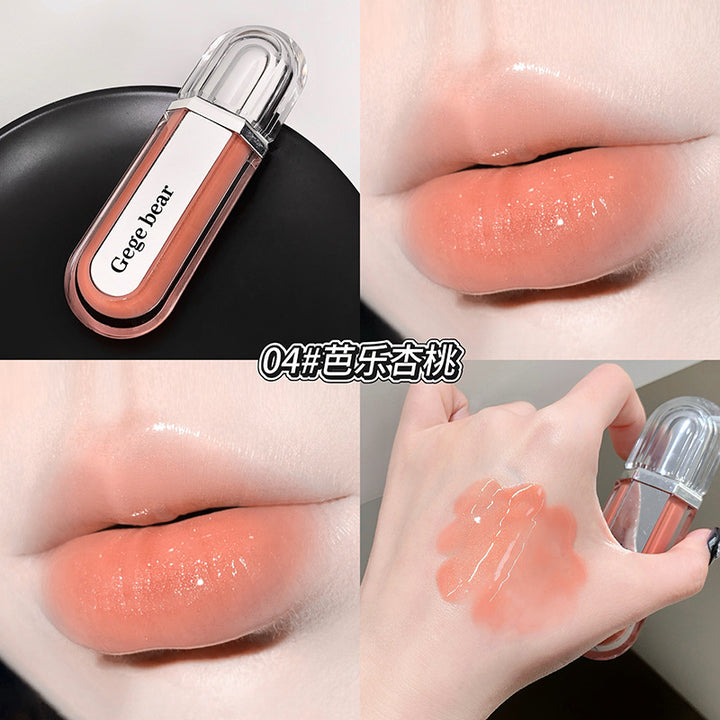 Gege bear戈戈小熊水感润泽保湿唇蜜纯欲裸色女生显白口红