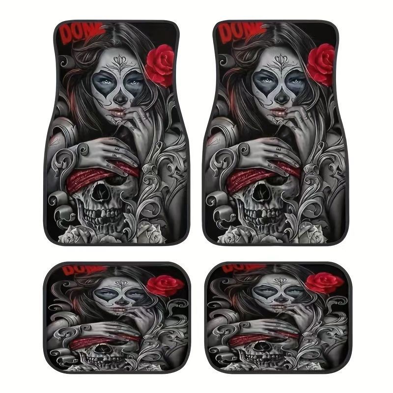 TEMUNordic Vintage Car Foot Mat Carpet Carpet 4 Piece Set Stain Resistant Floor Mat Wholesale Drop Shipping