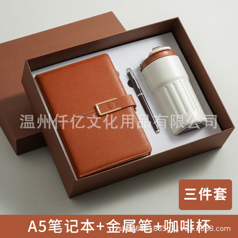 新款笔记本礼盒保温咖啡杯套装伴手礼高档记事本子节假日礼品定制