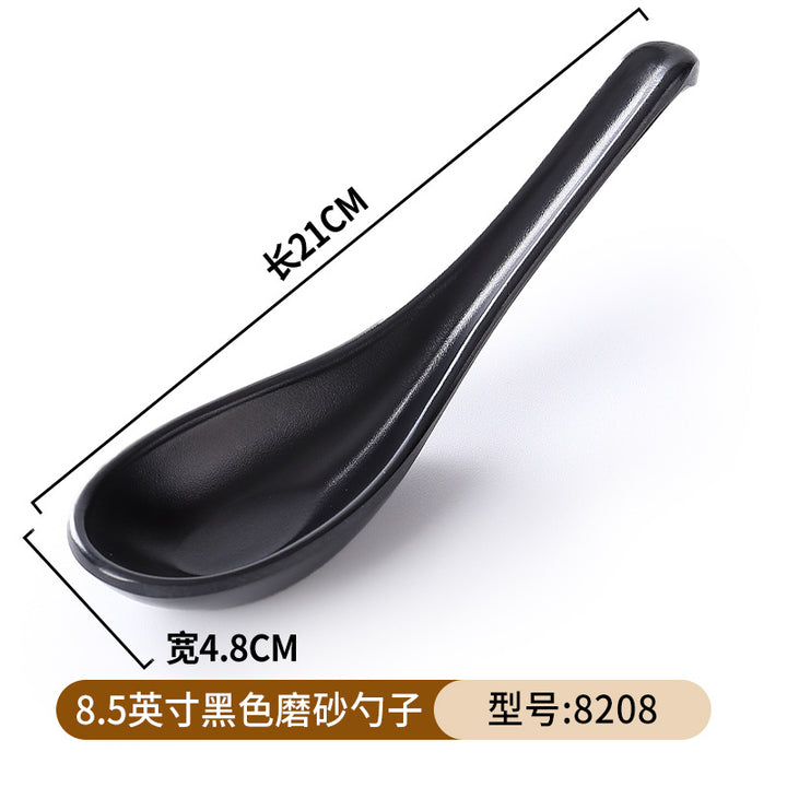密胺面碗餐具店用黑色仿瓷塑料拉面馆汤饭碗盘家用商用斗笠碗批发