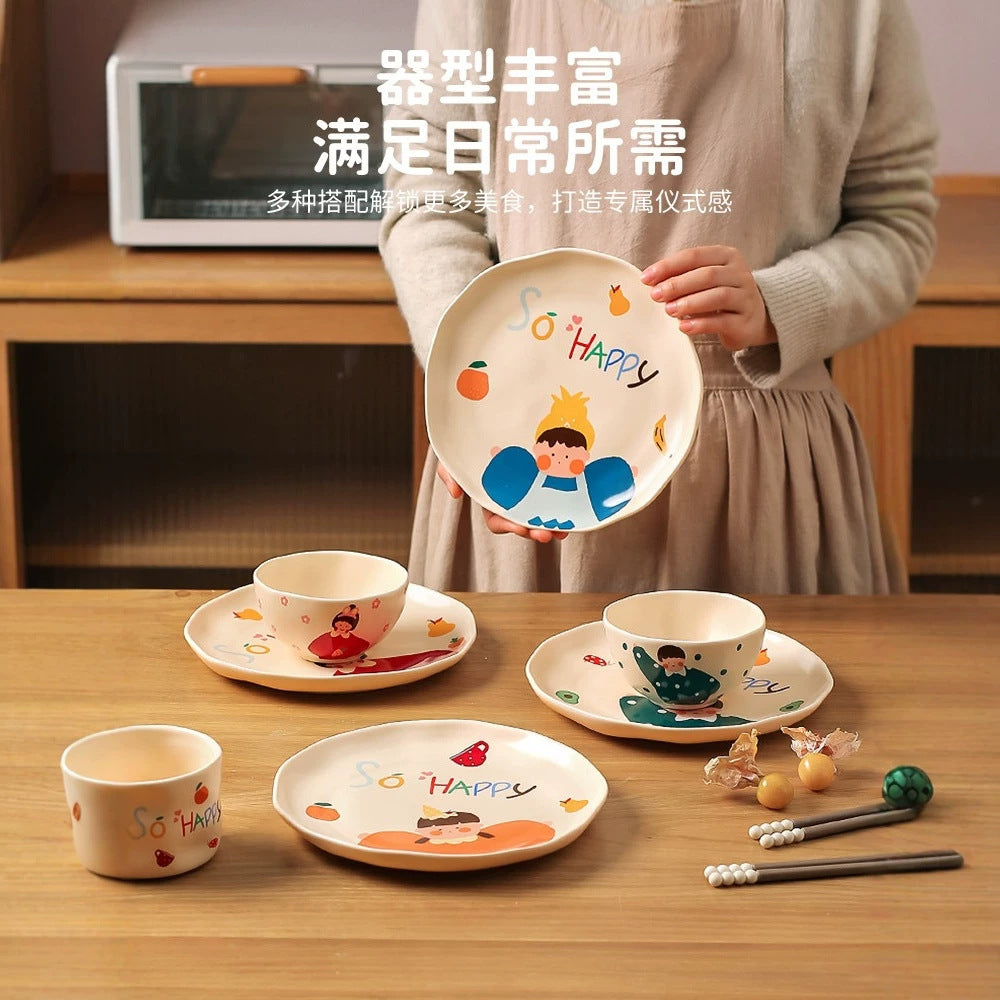 一家四口餐具碗碟套装家用乔迁新居结婚新婚生日礼物女