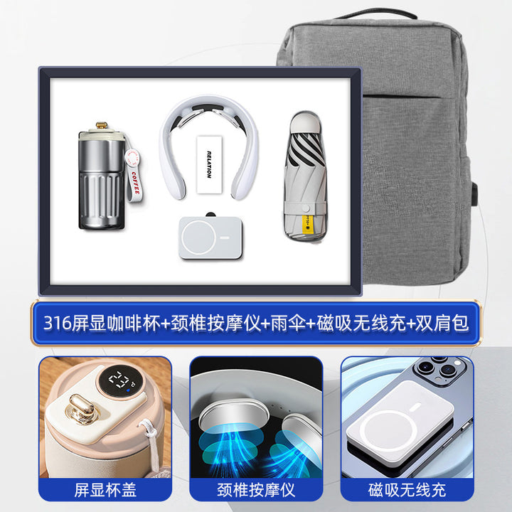 商务礼品套装咖啡杯颈椎仪礼盒活动创意礼品定制LOGO伴手礼送客户
