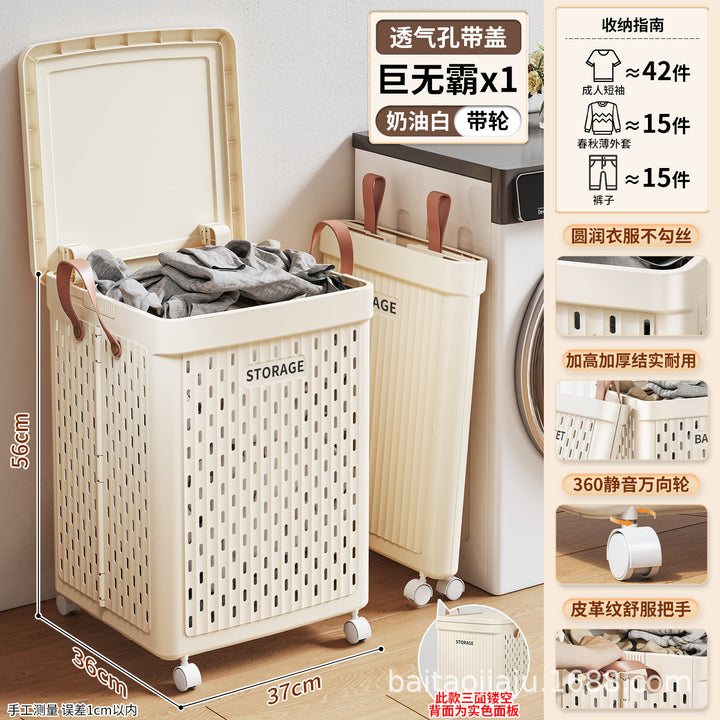 Large Capacity Foldable Laundry Basket – Collapsible Clothes Hamper for Bathroom