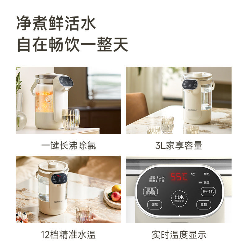 德国ZEMKON新款桌面饮水机小型家用恒温壶直饮机即热式台式热水机