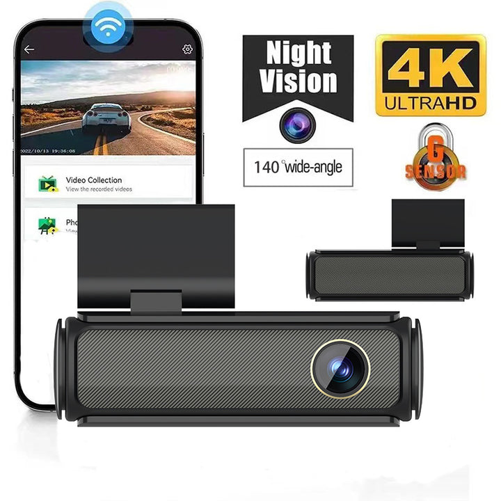 4 K Ultra HD Car Dash Cam – Phone Connected Vehicle Recorder