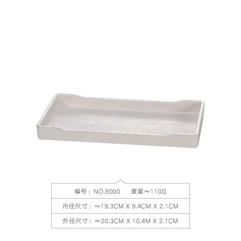 密胺托盘仿木纹餐饮餐具商用塑料端茶盘长方形食品级餐具套装特大