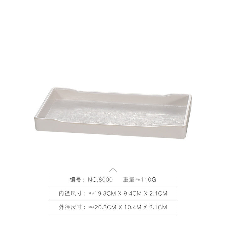 密胺托盘仿木纹餐饮餐具商用塑料端茶盘长方形食品级餐具套装特大