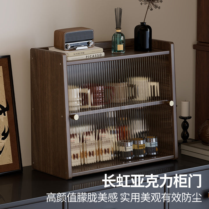 杯架杯子置物架酒柜胡桃木桌面水杯架小收纳盒厨柜抽屉柜厨房斗柜