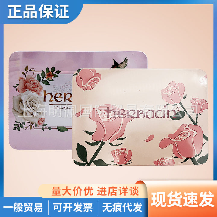 Herbacin German Chamomile Hand Cream Gift Set – Rose Tin Box Moisturizing Gift