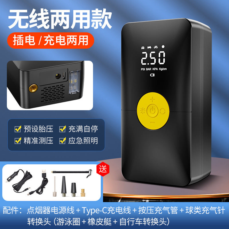 汽车充气泵车载便携智能无线数显打气筒多功能轮胎应急打气泵批发