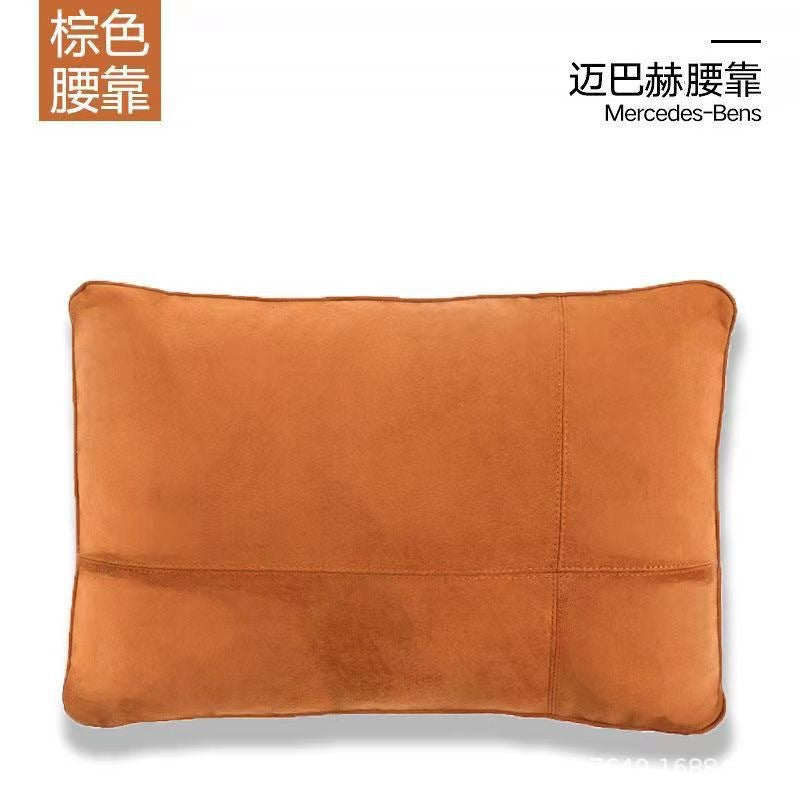 适用于汽车头枕腰靠护颈枕麂皮绒头枕靠枕汽车用品车用枕代发批发
