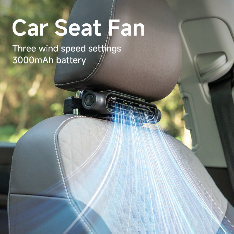 Creative Car Seat Fan – High Wind USB Car Fan for Dashboard & Seat