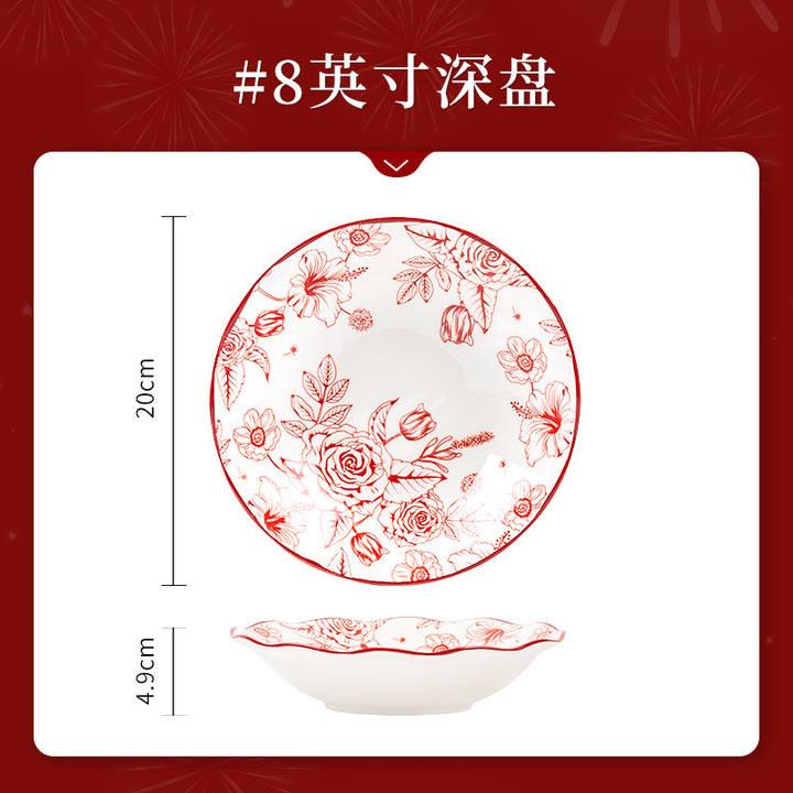 KANGMO Dinner Set New Year - Wedding Festive Tableware Gift Box