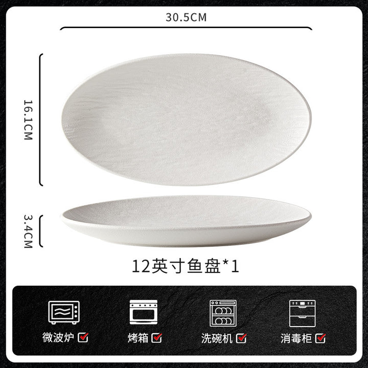 创意黑白陶瓷碗家用高级感餐厅酒店批发陶瓷餐具米饭碗碗碟套装