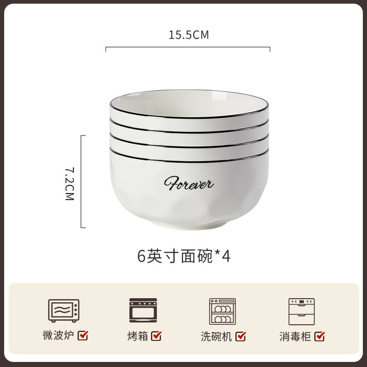 碗碟套装家用高级感欧式陶瓷整套餐具组合吃饭新款乔迁碗盘筷单品