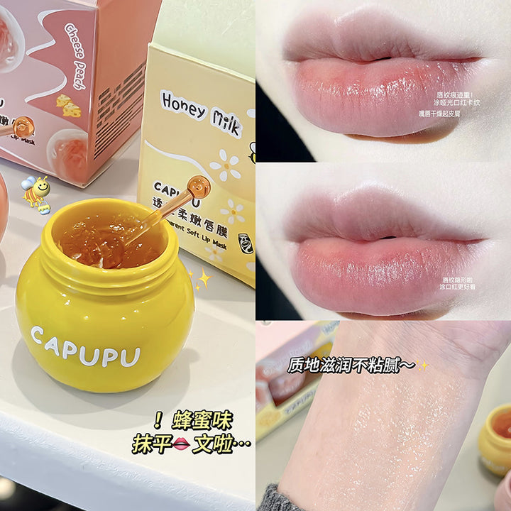CAPUPU Lip Mask Moisturizing Nourishing Hydrating Lipstick Lip Balm