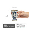 手绘粗陶无把杯复古杯子批发日式陶瓷高脚杯家用水杯餐厅茶杯酒杯