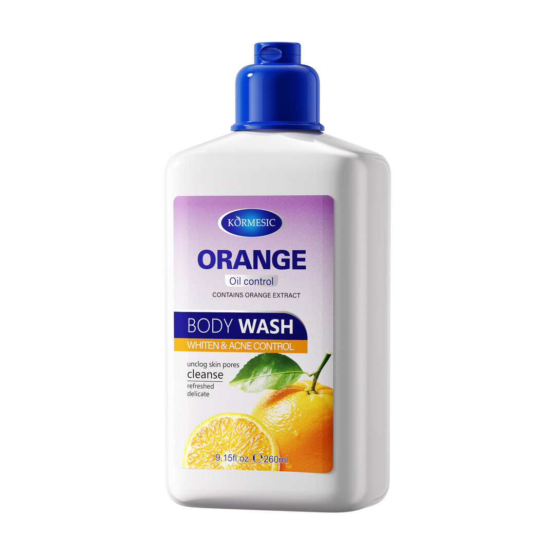 KORMESIC跨境香橙沐浴露Orange Body Wash全英文外贸厂家现货批发