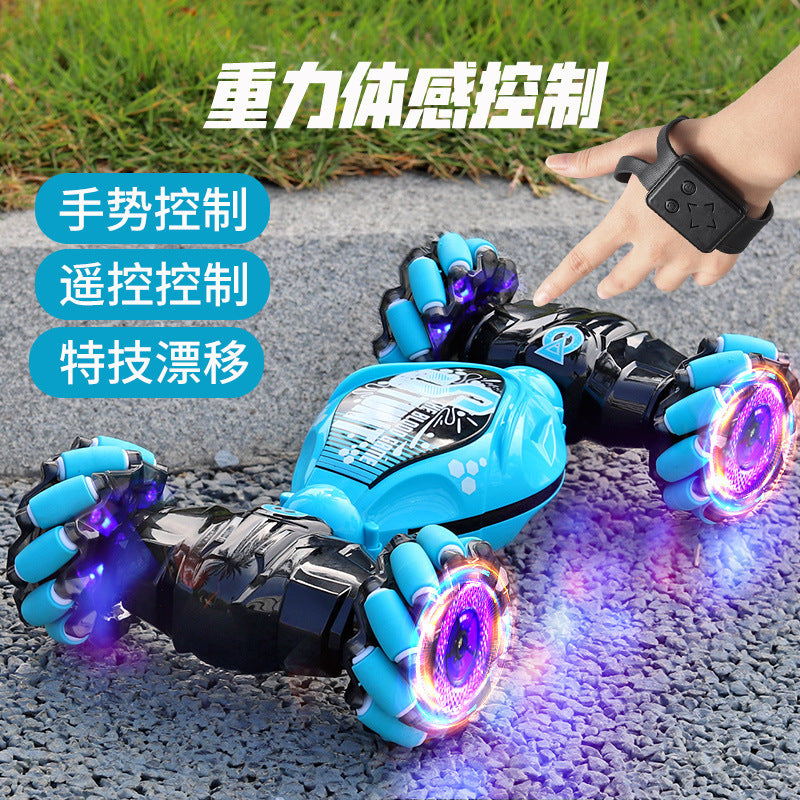 1:14跨境专供遥控扭变车RC CAR玩具车越野灯光音乐特技车手势感应