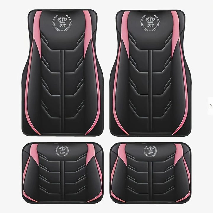 TEMUVintage Nordic Car Foot Mat Carpet 4 Piece Set Stain Resistant Floor Mat TEMUFoot Mat Wholesale