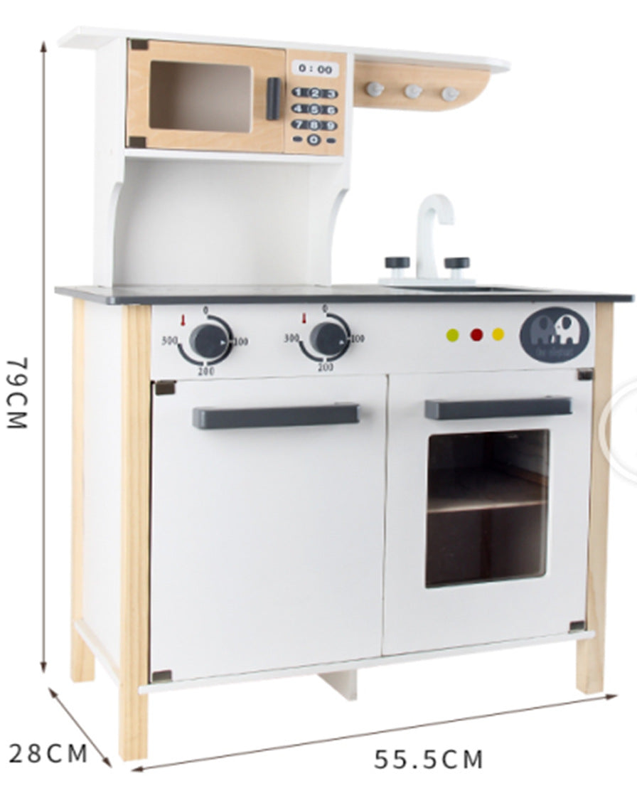丹麦儿童过家家岁6厨房煮饭玩具仿真声光冰箱套装模拟做饭木灶台
