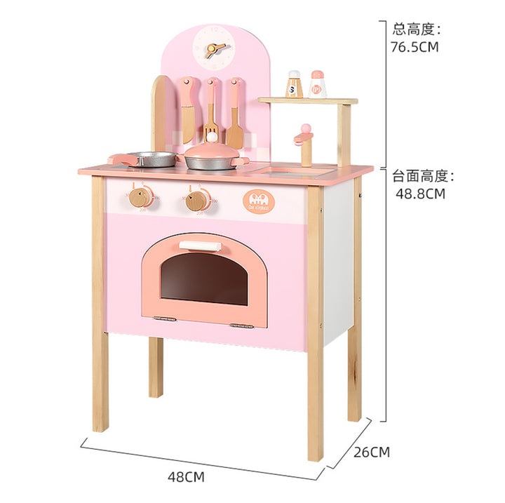 丹麦儿童过家家岁6厨房煮饭玩具仿真声光冰箱套装模拟做饭木灶台