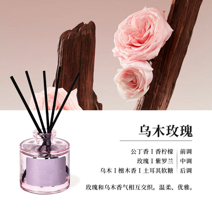 Rattan Reed Diffuser – Flameless Long-Lasting Indoor & Car Air Freshener for Bedroom & Bathroom