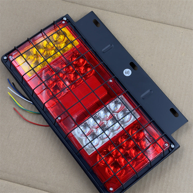 铁网水晶时代后尾灯LED防水轻卡货车倒解放箱货车超亮12v24v通用