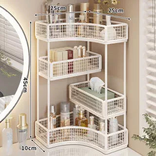化妆品置物架厨房调料浴室纸巾储物架梳妆台护肤品口红杂物收纳盒