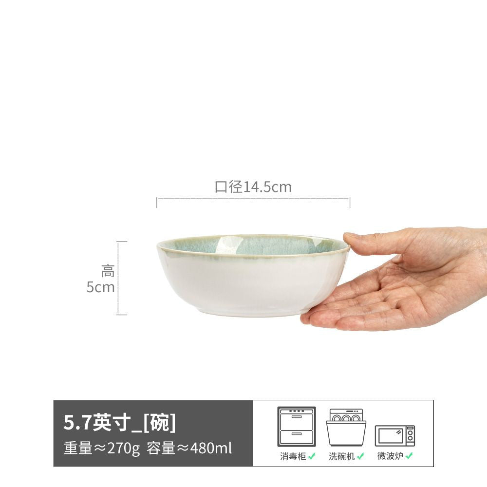 Vintage Bowl Japanese Style Ceramic Bowl Bowl Home Bowl Bowl Tableware Light Luxury Premium Design Bowl Bowl