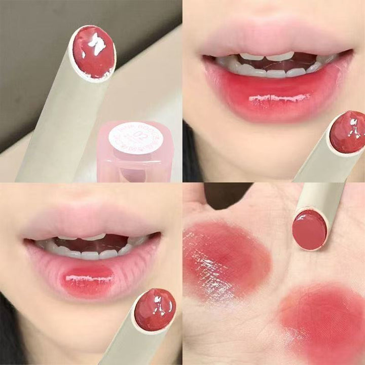 早八裸色口红纯欲灰粉玫瑰唇冻镜面水光固体唇膏滋润唇蜜女不掉色