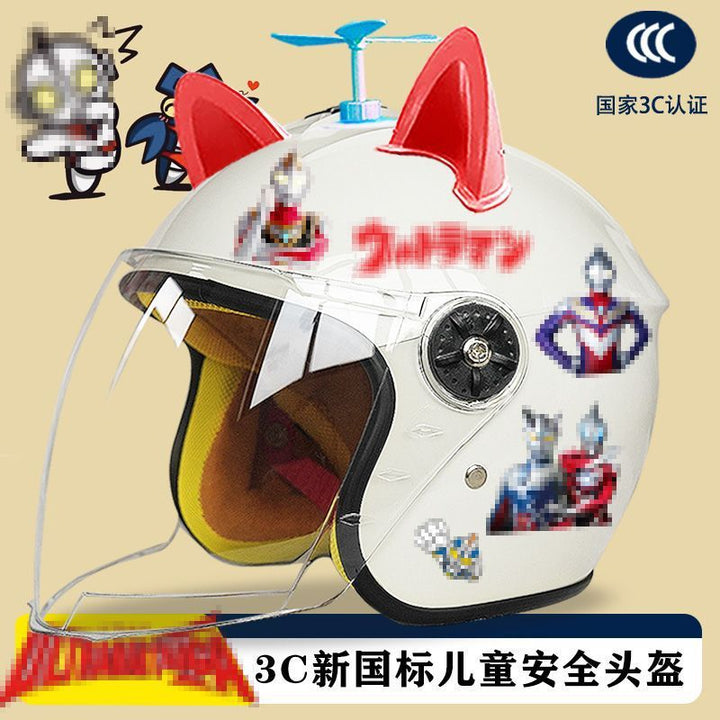Fall/Winter Children Electric Vehicle Helmet All Season Motorcycle Winter Small Safe